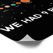Poster Back In My Day We Had 9 Planets Funny Galaxy Space (Coin)