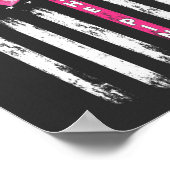 Poster Back The Pink Ribbon Flag Breast Cancer Awareness  (Coin)