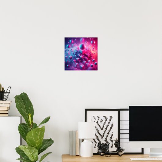 Poster Back to School Dreamy Neon Floating Vision (Bureau à domicile)