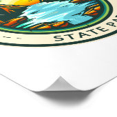 Poster Backbone State Park Badge Iowa (Coin)