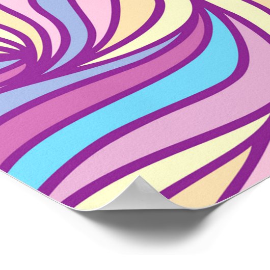 Poster Background with abstract doodle waves  (Coin)