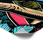 Poster Backpacking People Randonnée Trail à travers les m (Coin)