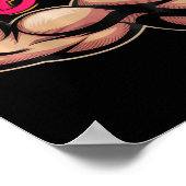 Poster Backprint Funny Gym Humor Biceps Gains Powered By  (Coin)