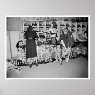 Poster Backstage Mark Foy Fashion Show Circa 1947