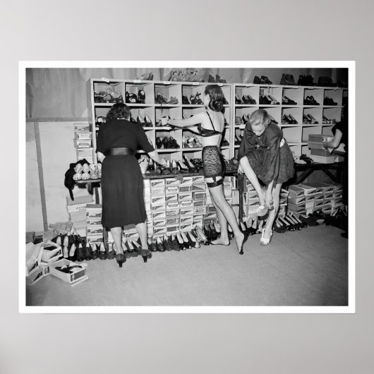 Poster Backstage Mark Foy Fashion Show Circa 1947 (Devant)