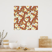 Poster Bacon and Eggs Pattern (Cuisine)