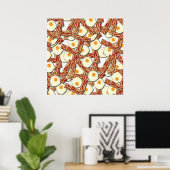 Poster Bacon and Eggs Pattern (Bureau à domicile)