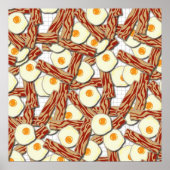Poster Bacon and Eggs Pattern (Devant)