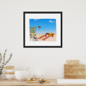 Poster Bacon At The Beach PRINT (Cuisine)