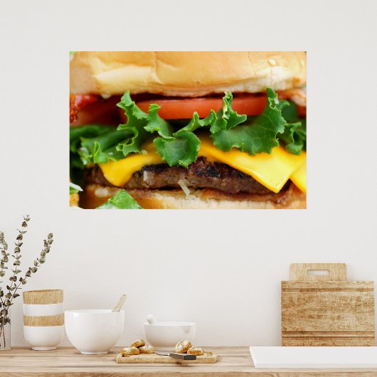 Poster Bacon Cheeseburger (Cuisine)