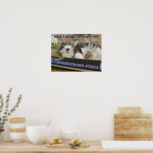 Poster Bacon Cheeseburger Pizza Overdose Kitty (Cuisine)