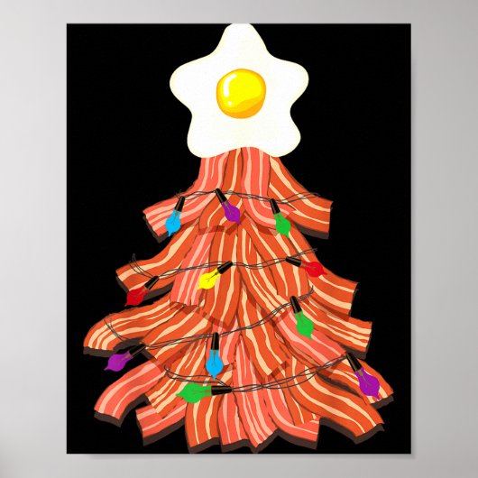 Poster Bacon Christmas Tree Egg Top Shirt _ Funny Rk Love (Devant)