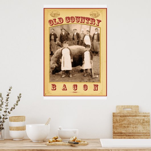 Poster Bacon de l'ancien pays (Cuisine)