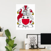 Poster Bacon Family Crest (Bureau à domicile)