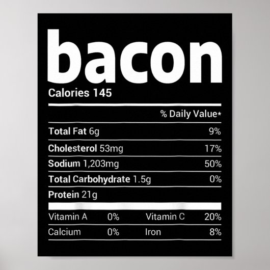 Poster Bacon Nutrition Fiches familiales Correspondance d (Devant)