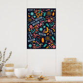 Poster Bactéries pour salle de classe ou chambre (Cuisine)