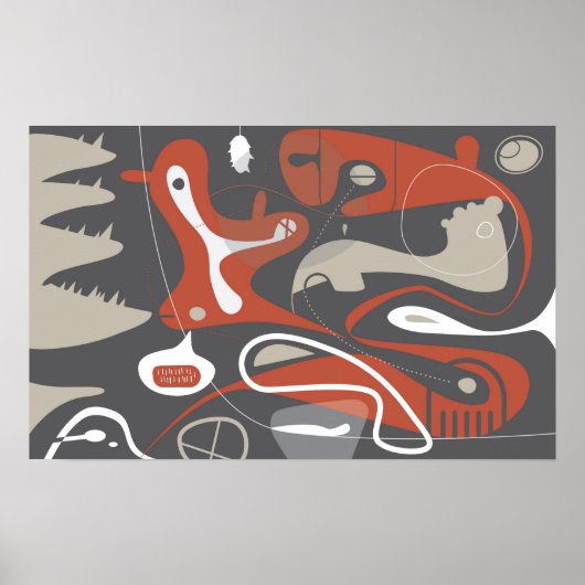 Poster Bad Dreams Art Abstrait Print (Devant)
