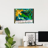 Poster Bad girl art imprimé sur papier d'archives (Bureau à domicile)