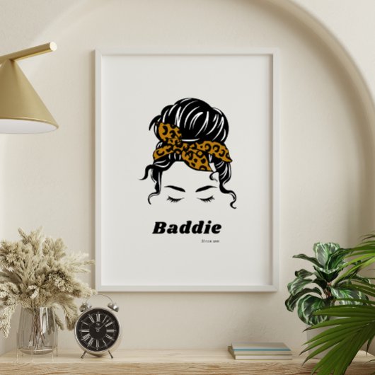 Poster Baddie personnalisable