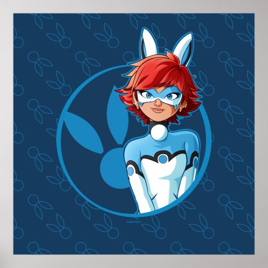 Poster Badge Bleu Bunnyx (Devant)