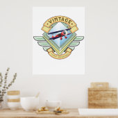 Poster Badge de vol de style vintage (Cuisine)