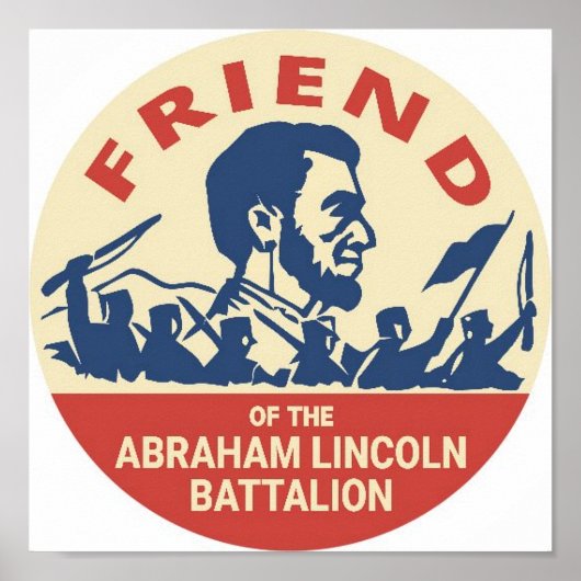 Poster Badge Emblem de la brigade Abraham Lincoln (Devant)