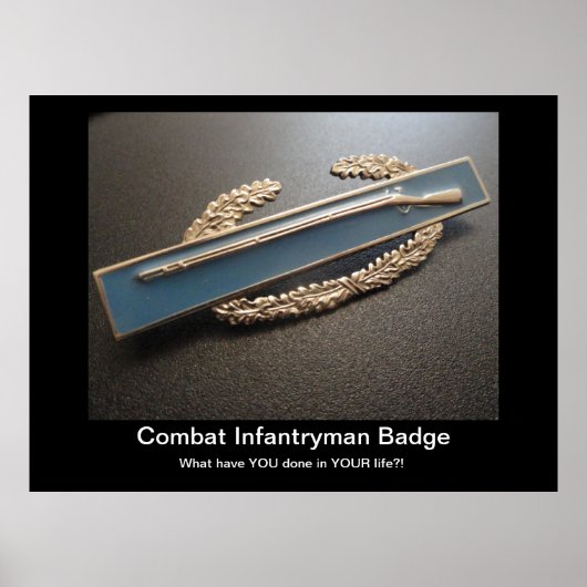Poster Badge Infantryman de combat (Devant)