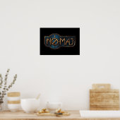 Poster Badge NO-MAJ™ en or et marbre (Cuisine)
