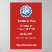 Poster Badge Retro Barbershop (Devant)