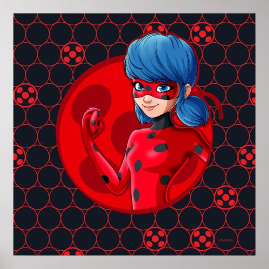 Poster Badge rouge Ladybug (Devant)