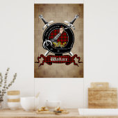 Poster Badge Wallace Clan sur l'affiche murale du château (Cuisine)