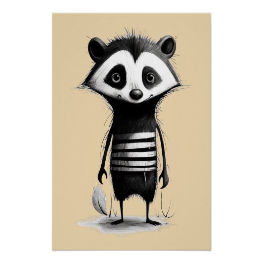 Poster Badger de blaireau (Devant)