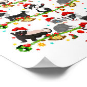 Poster Badger Lights Xmas Santa Badger Christmas Tree (Coin)