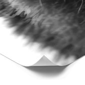 Poster Badger Woodland Modern Portrait noir blanc (Coin)