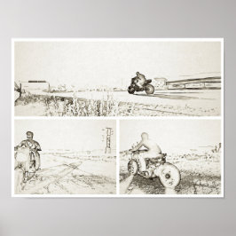 Poster Badlands Biker