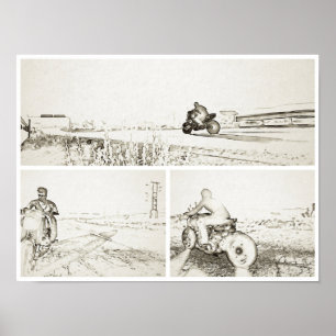 Poster Badlands Biker
