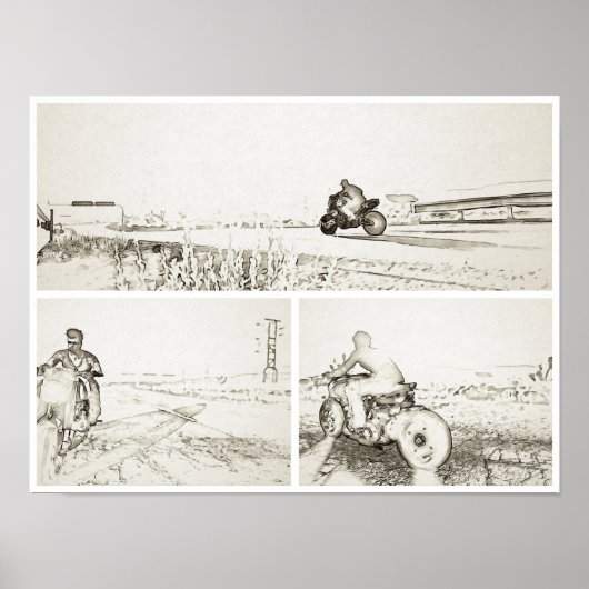 Poster Badlands Biker (Voorkant)