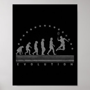Poster Badmi masculin de la navette rétro Badminton Evolu