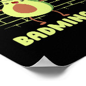 Poster Badmincado - Racket Drôle Joueur Match Badmin (Coin)