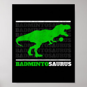 Poster Badminto Saurus Rex Birdie Navette Dino Badminton