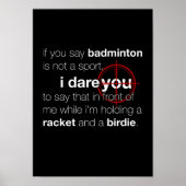 Poster Badminton (Devant)
