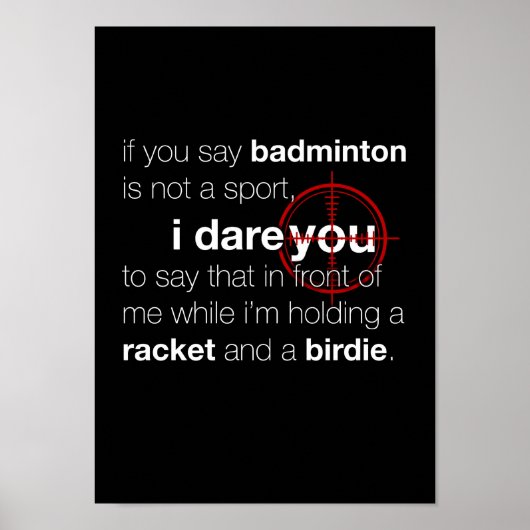 Poster Badminton (Devant)