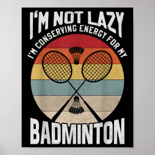 Poster Badminton Adolescent - Pas blasé Conservant l'éner