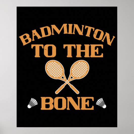 Poster Badminton - Badminton à l'os (Devant)