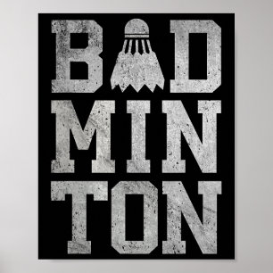 Poster Badminton Birdies Navette Les Joueurs De Badminton