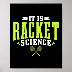 Poster Badminton C'Est La Science Des Raquettes Hommes Fe