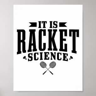 Poster Badminton C'Est La Science Des Raquettes Hommes Fe