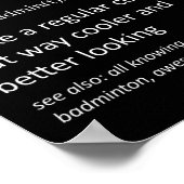 Poster Badminton Coach Funny Dictionnaire Définition Coac (Coin)