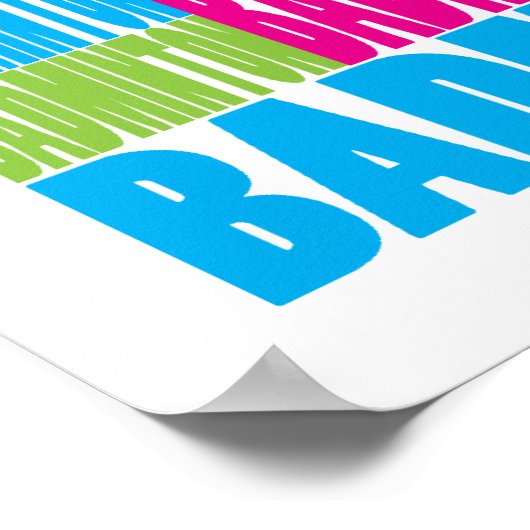 Poster Badminton coloré (Coin)