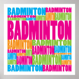 Poster Badminton coloré